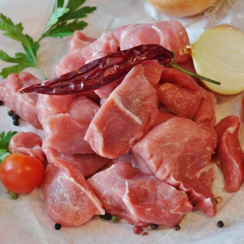 Fresh Pork Red Meat Only Curry Cut (With Bones) - Image 2